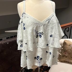Lucky Brand flowy cold shoulder top